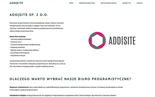 Sklep Addsite.com.pl - strony internetowe i pozycjonowanie