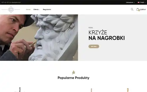 Sklep Krzyże nagrobne mosiężne, aluminiowe i stalowe - ferini.pl