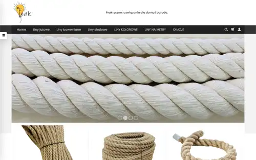 Sklep Liny jutowe, bawełniane i sizalowe na metry - sklep fnak.pl