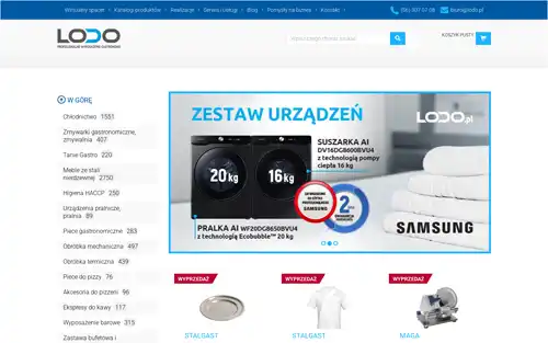Sklep Wyposażenie gastronomii lodo.pl - meble, zmywarki, piece