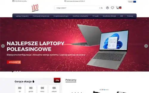 Sklep Sklep vico.pl laptopy, podzespoły i akcesoria IT